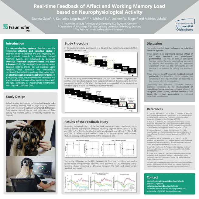 Real-time feedback of subjective affect and working memory load based on neurophysiological activity